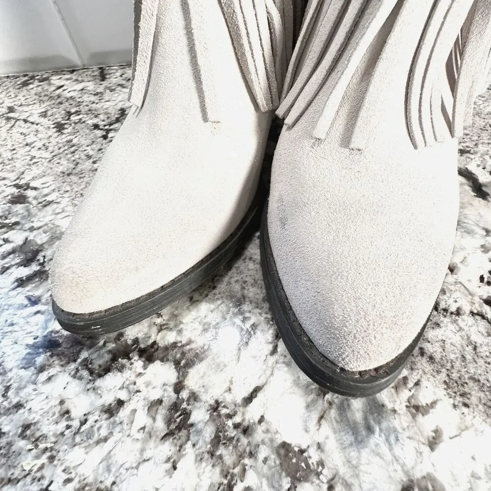 Cowgirl Boots Fringed Ankle Boots Size 7